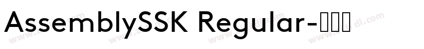 AssemblySSK Regular字体转换